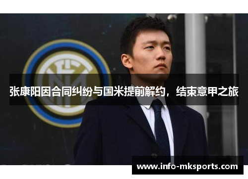张康阳因合同纠纷与国米提前解约，结束意甲之旅